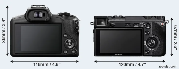 Comparison R100 or NEX-7 rear