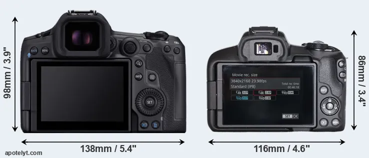 Comparison R5 Mark II or R50 rear