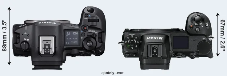 Compare R5 Mark II versus Z7 top