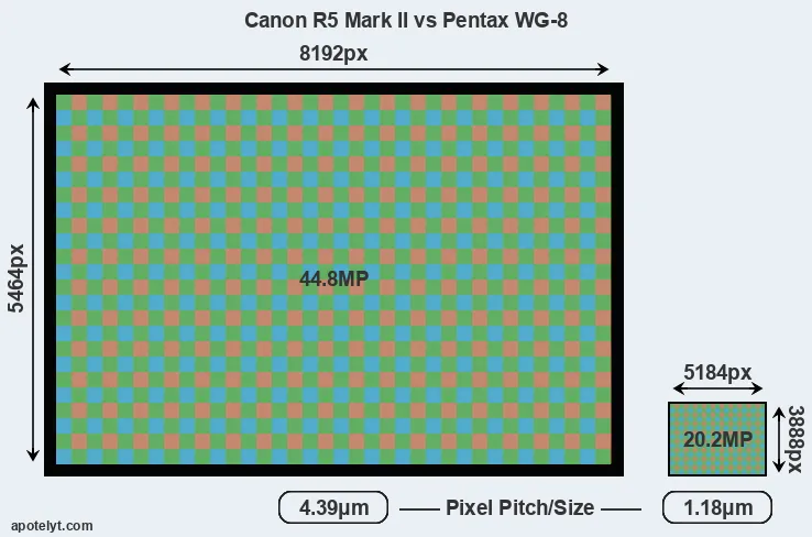 R5 Mark II versus WG-8 MP