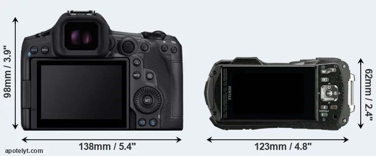 Comparison R5 Mark II or WG-90 rear