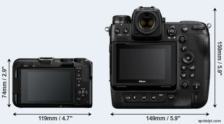 Comparison R50 V or Z9 rear