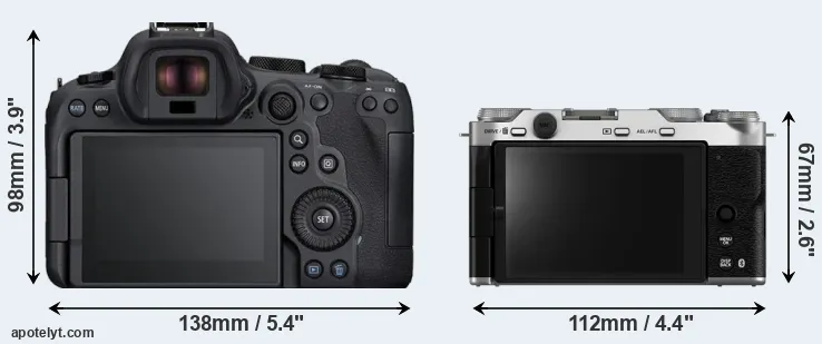 Comparison R6 Mark II or X-M5 rear