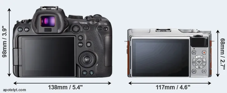 Comparison R6 or X-A5 rear