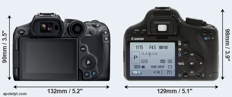 Comparison R7 or T1i rear