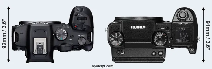 Compare R7 versus GFX 50S top