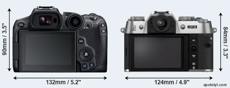 Comparison R7 or X-T50 rear