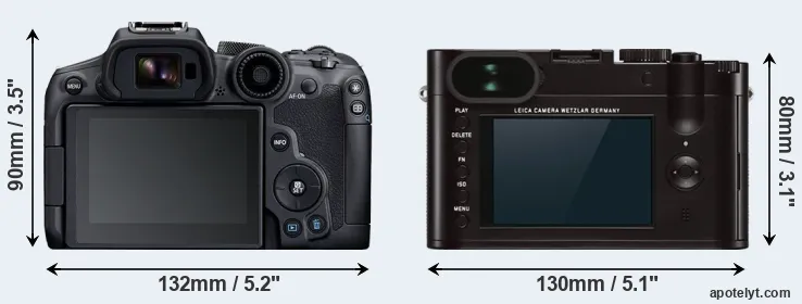 Comparison R7 or Q Typ 116 rear