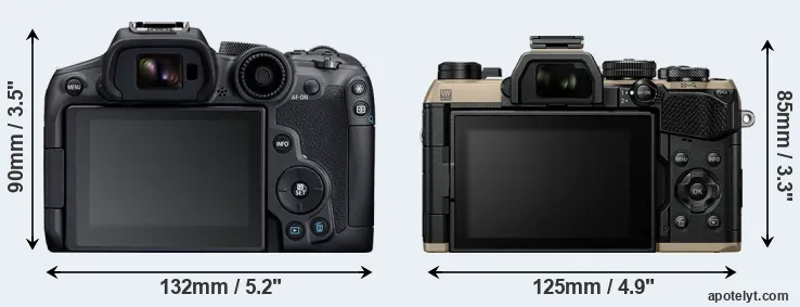 Comparison R7 or OM-5 II rear