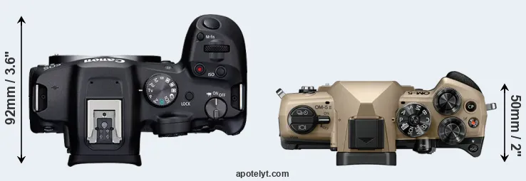 Compare R7 versus OM-5 II top