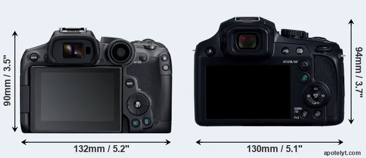 Comparison R7 or FZ82D rear