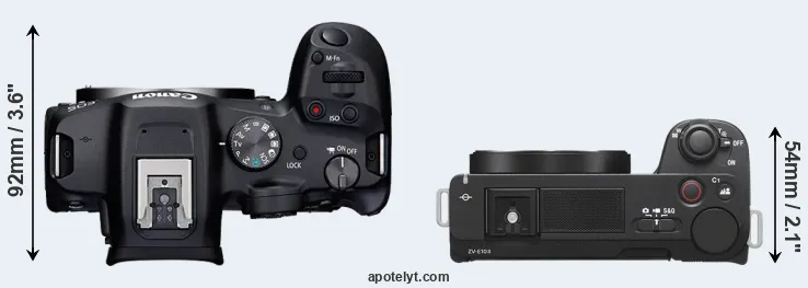 Compare R7 versus ZV-E10 II top