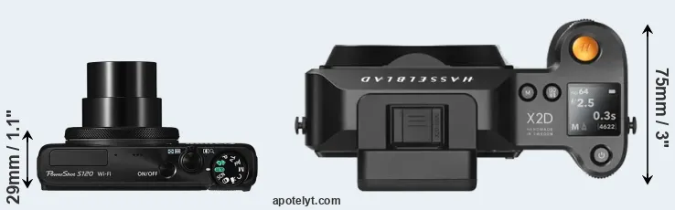 Compare S120 versus X2D 100C top