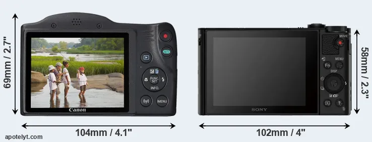 Comparison SX430 or HX80 rear
