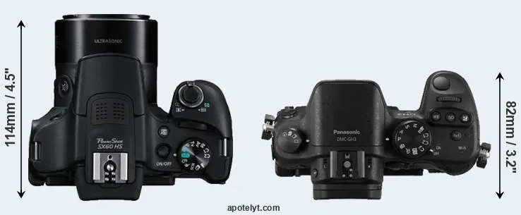 Compare SX60 versus GH3 top