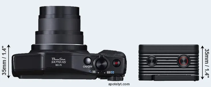 Compare SX710 versus RX0 II top