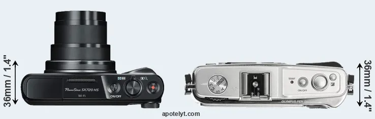 Compare SX720 versus E-P1 top