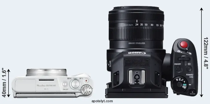 Compare SX730 versus XC10 top
