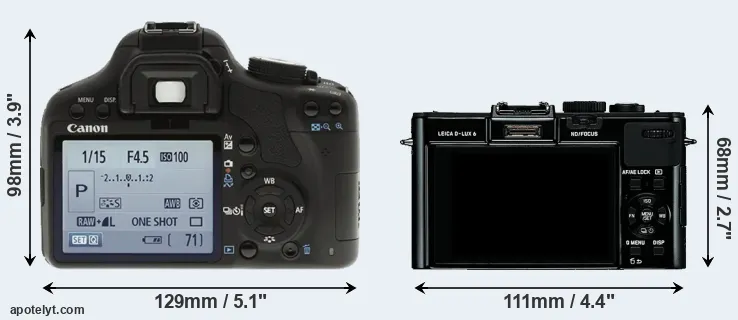 Comparison T1i or D-LUX 6 rear