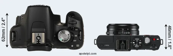 Compare T1i versus D-LUX 6 top