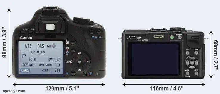 Comparison T1i or GX1 rear