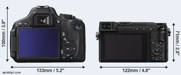 Comparison T3i or GX85 rear