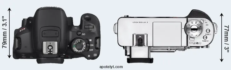 Compare T4i versus Digilux 3 top