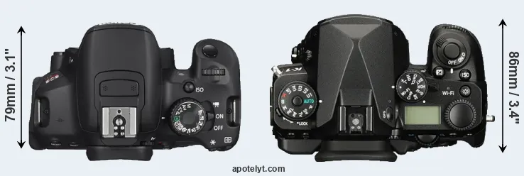 Compare T4i versus K-1 top