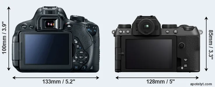 Comparison T5i or X-S20 rear