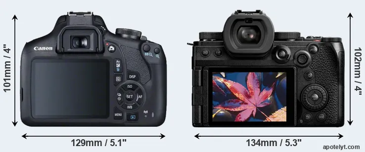 Comparison T7 or S5 II rear