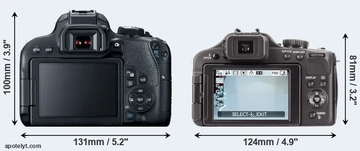 Comparison T7i or V-LUX 3 rear
