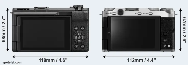 Comparison V1 or X-M5 rear