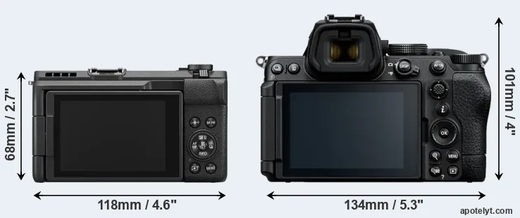 Comparison V1 or Z5 II rear