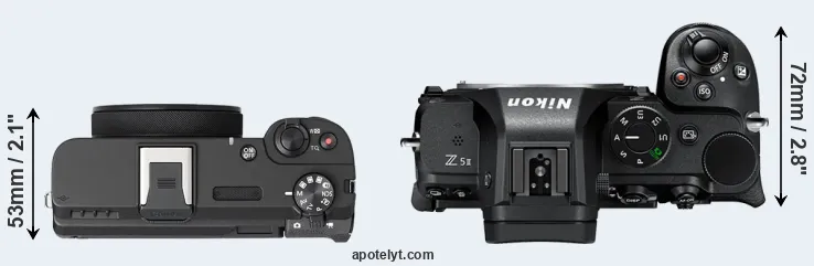 Compare V1 versus Z5 II top