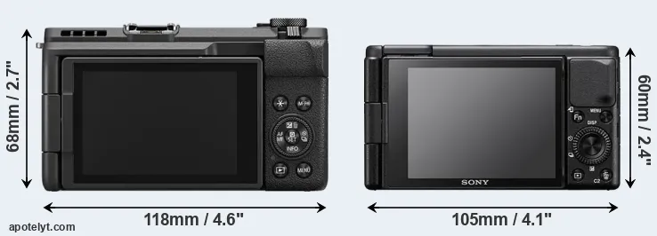 Comparison V1 or ZV-1 rear