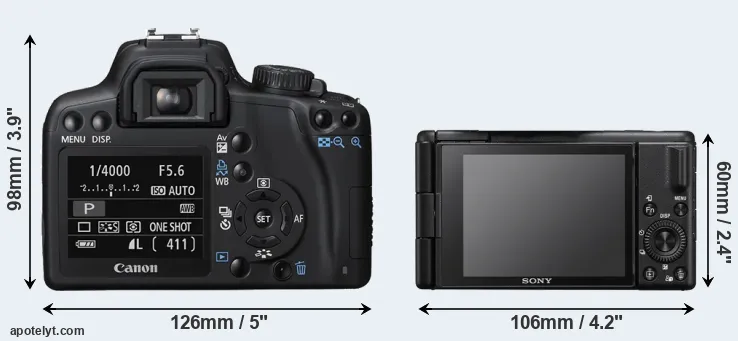 Comparison XS or ZV-1 II rear