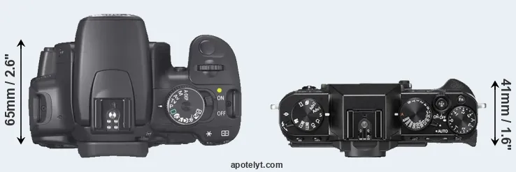 Compare XTi versus X-T20 top
