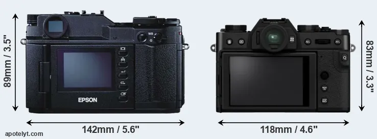 Comparison R-D1 or X-T30 II rear