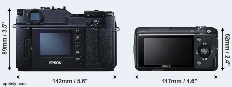 Comparison R-D1 or NEX-3 rear