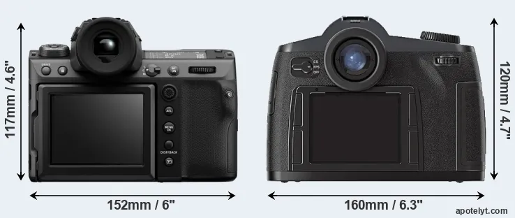 Comparison GFX 100 II or S2 rear