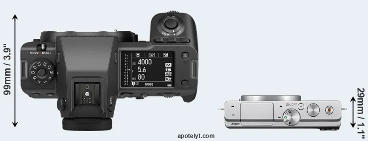 Compare GFX 100 II versus J4 top
