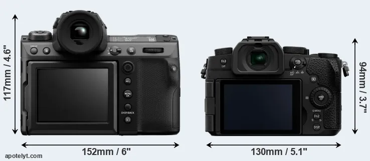 Comparison GFX 100 II or G97 rear