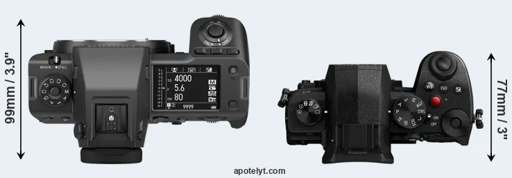 Compare GFX 100 II versus G97 top