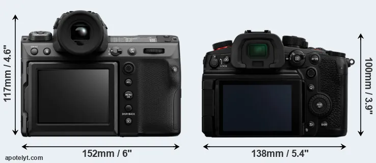 Comparison GFX 100 II or GH7 rear