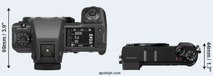 Compare GFX 100 II versus GX80 top