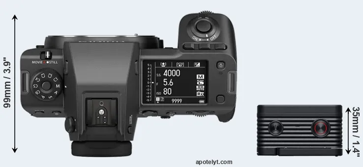Compare GFX 100 II versus RX0 II top