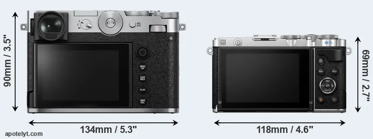 Comparison GFX 100RF or E-P7 rear