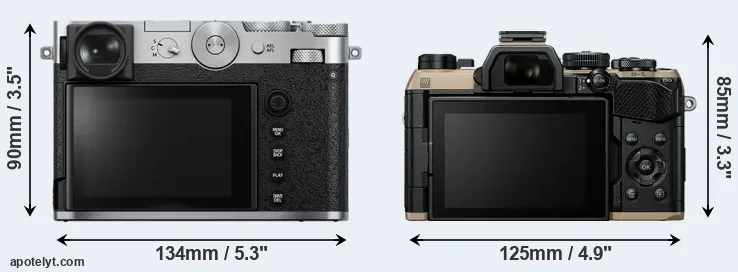 Comparison GFX 100RF or OM-5 II rear