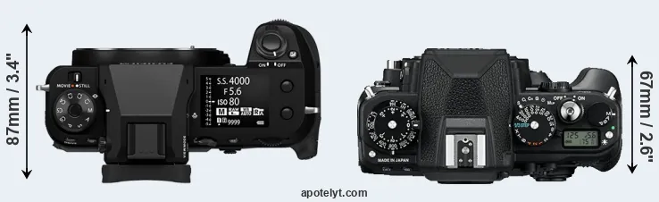 Compare GFX 100S II versus Df top