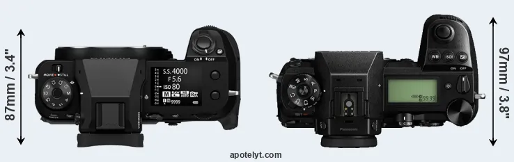 Compare GFX 100S II versus S1R top